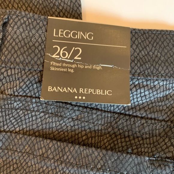 NWT Banana Republic Faux Snakeskin Skinny Pant Size 26/2 - Picture 5 of 10